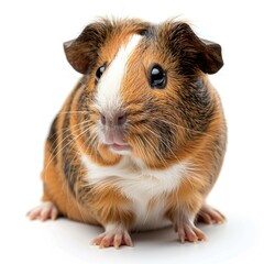 Fototapeta premium Repeated image of guinea pig on white background.