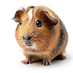 Fototapeta premium guinea pig Sweet guinea pig on a white background guinea pig