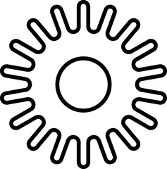 Gears icon set. Connected cogs, cogwheel gears illustration