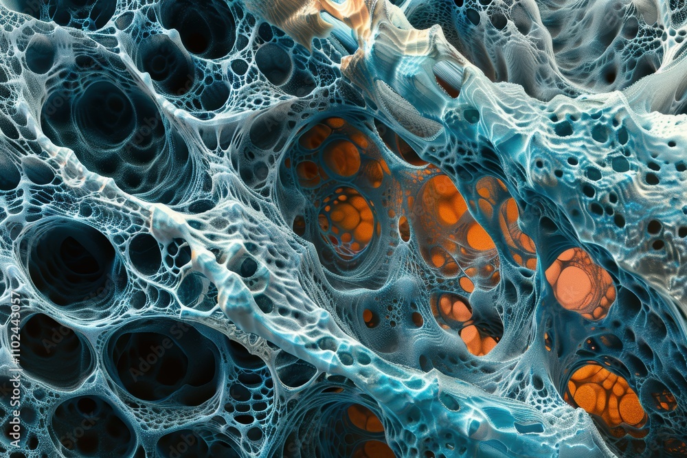 Aufkleber high-resolution x-ray of composite material revealing intricate internal structures