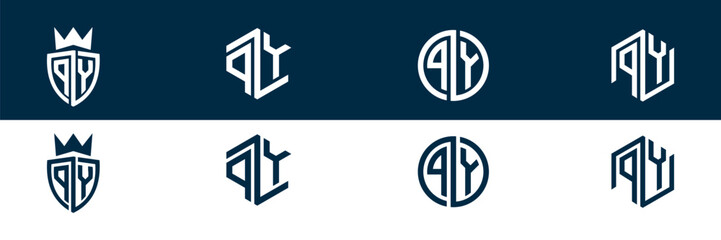 PY YP Trendy letter logo design