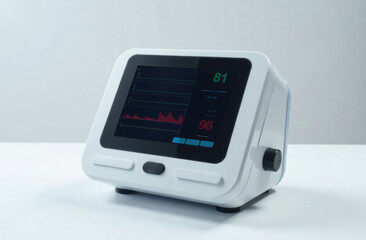 Modern automatic health monitor on white surface with sleek design.