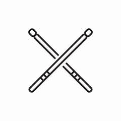 drums sticks icon sign vector