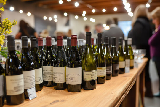 Regional wine tasting event showcasing diverse labels in a vibrant setting