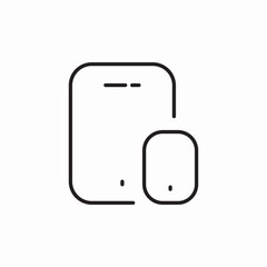 tablet phone devices icon sign vector