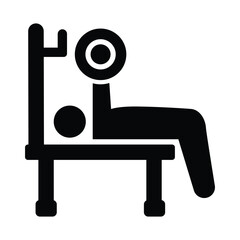 Bench Press Exercise Icon