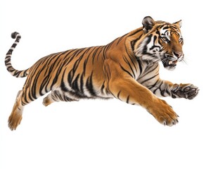 Fototapeta premium Bengal tiger isolated on white