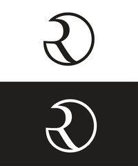 Initial letter r logo concept. Letter r logo design. Vector illustration