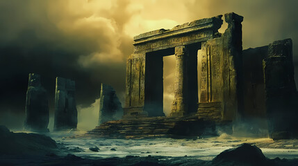 ethereal ancient ruins