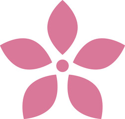 Pink Japanese cherry blossoms vector icon. Flowers, plants, spring, cute, etc.