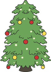 카툰느낌 크리스마스 트리