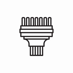 monitor cable plug icon sign vector