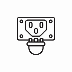 plug socket icon sign vector
