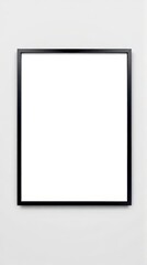 blank white poster on wall