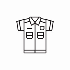 policeman shirt icon sign vector