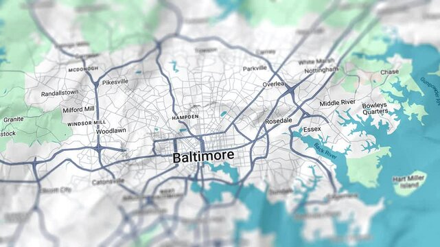 Baltimore Map USA, Slider Shot 
