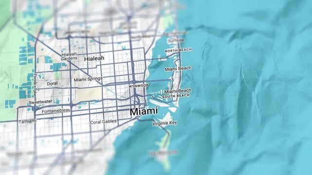 Miami Map USA, Slider Shot