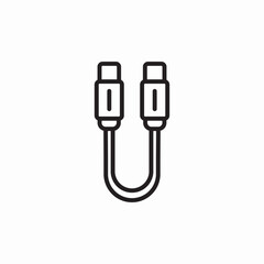 usb cable icon sign vector