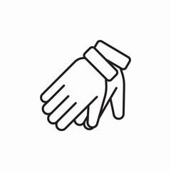 winter gloves icon sign vector