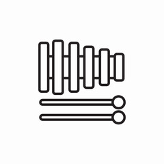 xylophone music icon sign vector