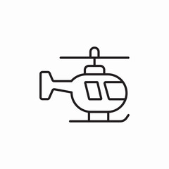 helicopter flight icon sign vector