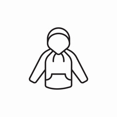 hoodie hood icon sign vector