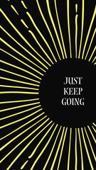 Black and Golden Motivational Image with Writing, Colorful Inspirational Quote, Positive Thinking Theme