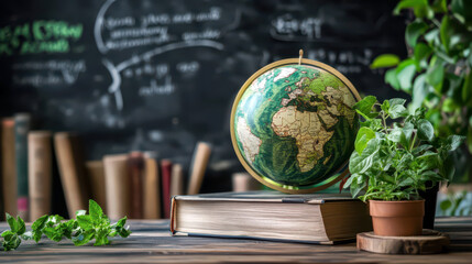 Celebrating world environmental education day with knowledge and growth in nature-inspired learning spaces. Horizontal banner. Copy space. Eco education, sustainable learning for a greener planet