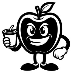 Cute Apple Mascot Logo Collection Coffee Cup, Reading Book, Gaming, Boxing Gloves, Vector Art, Charming Apple mascot logos coffee, book, gaming, boxing gloves. Fun vector designs for all needs