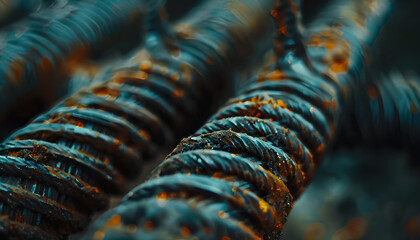 Rebar texture. Reinforcement steel rod. Rusty rebar for concrete pouring. Steel reinforcement bars. Construction rebar steel work reinforcement. Closeup of Steel rebars