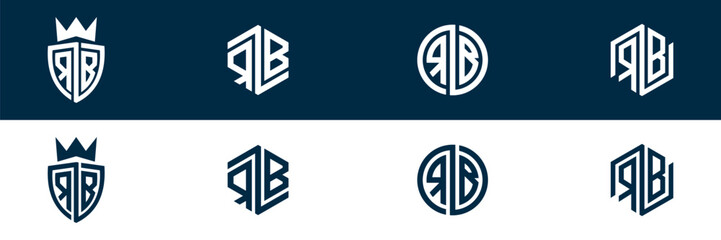 RB BR letter logo set design