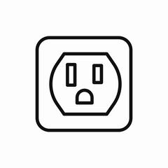 socket electric icon sign vector