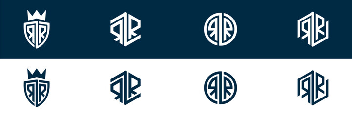 RR letter logo set design