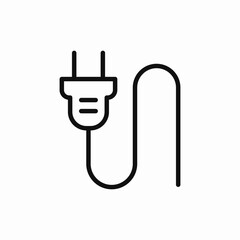 electric plug icon sign vector