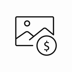 picture price icon sign vector