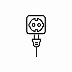 plug and socket icon sign vector