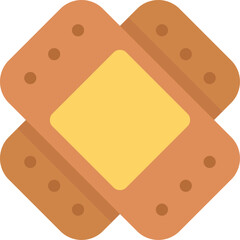 Medical bandage color icon. First aid plaster