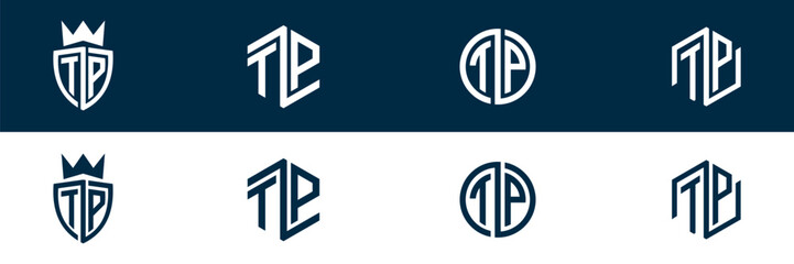 TP PT letter modern logo design