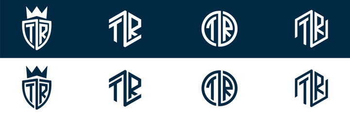 TR RT letter modern logo design