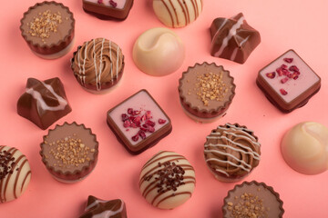 many, romance, eat, assortment, candy, collection, set, truffle, holiday, product, group, birthday, close-up, assorted, isolated, view, chocolate, fat, food