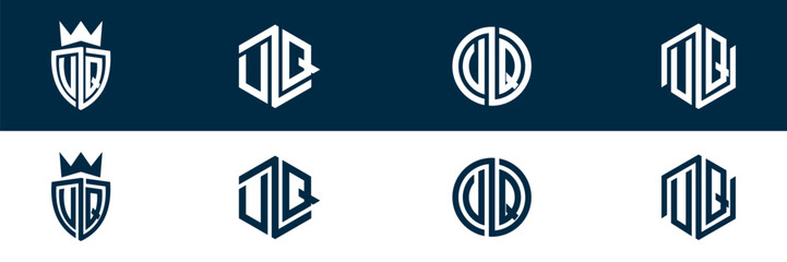 Typography letter UQ QU letter logo design