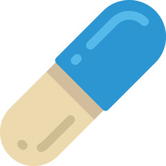 Medical pill color icon. Pharmacy treatment symbol