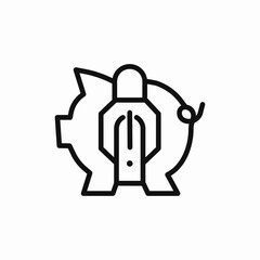 piggy bank icon sign vector