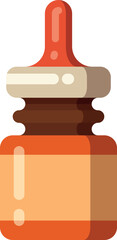 Nasal drops color icon. Medical drug bottle
