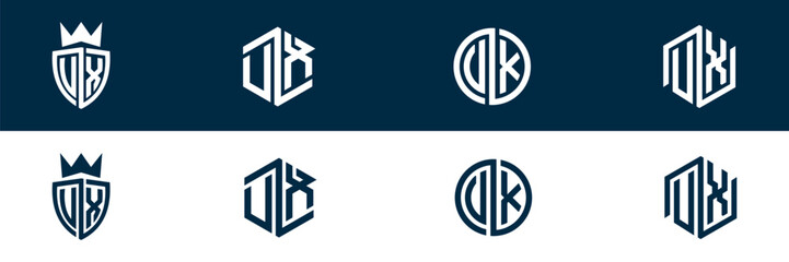 Typography letter VX XV letter logo design