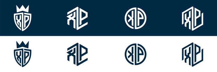 XP PX letter logo set design