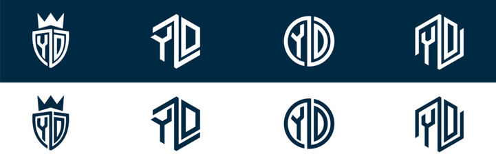YD DY letter logo set design