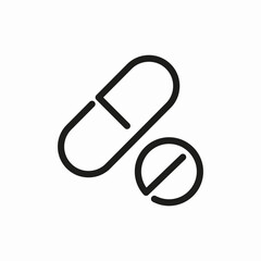 drug capsule medicine icon sign vector