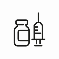 medicine ampule inject icon sign vector