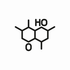 water molecule structure icon sign vector
